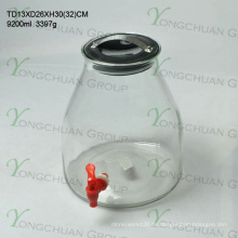 High Qualtiy 10L Glas Saft Getränkebecher mit Hahn / Big Capacity Glas Mason Jar mit Scale